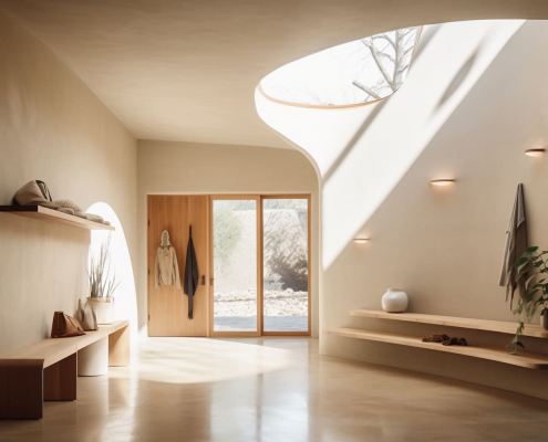 ai-generated-modern-styled-entryway 台南室內設計與老屋翻修作品總覽|宏積室內裝修