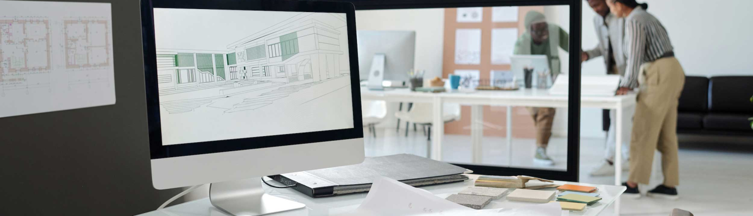 設計與監工團隊於工地現場協作